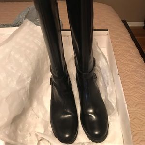 Chaps Camara Black Tall Boots with zippers
